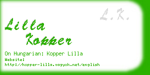 lilla kopper business card